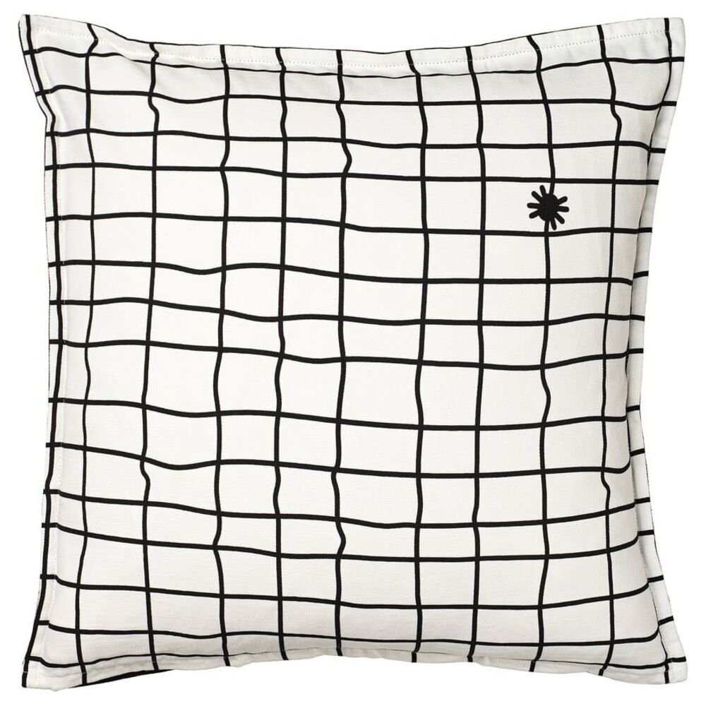 Ikea Halloween KUSTFYR Cushion cover Ghosts 20x20" Black White NEW 2025 Cotton - Picture 4 of 13